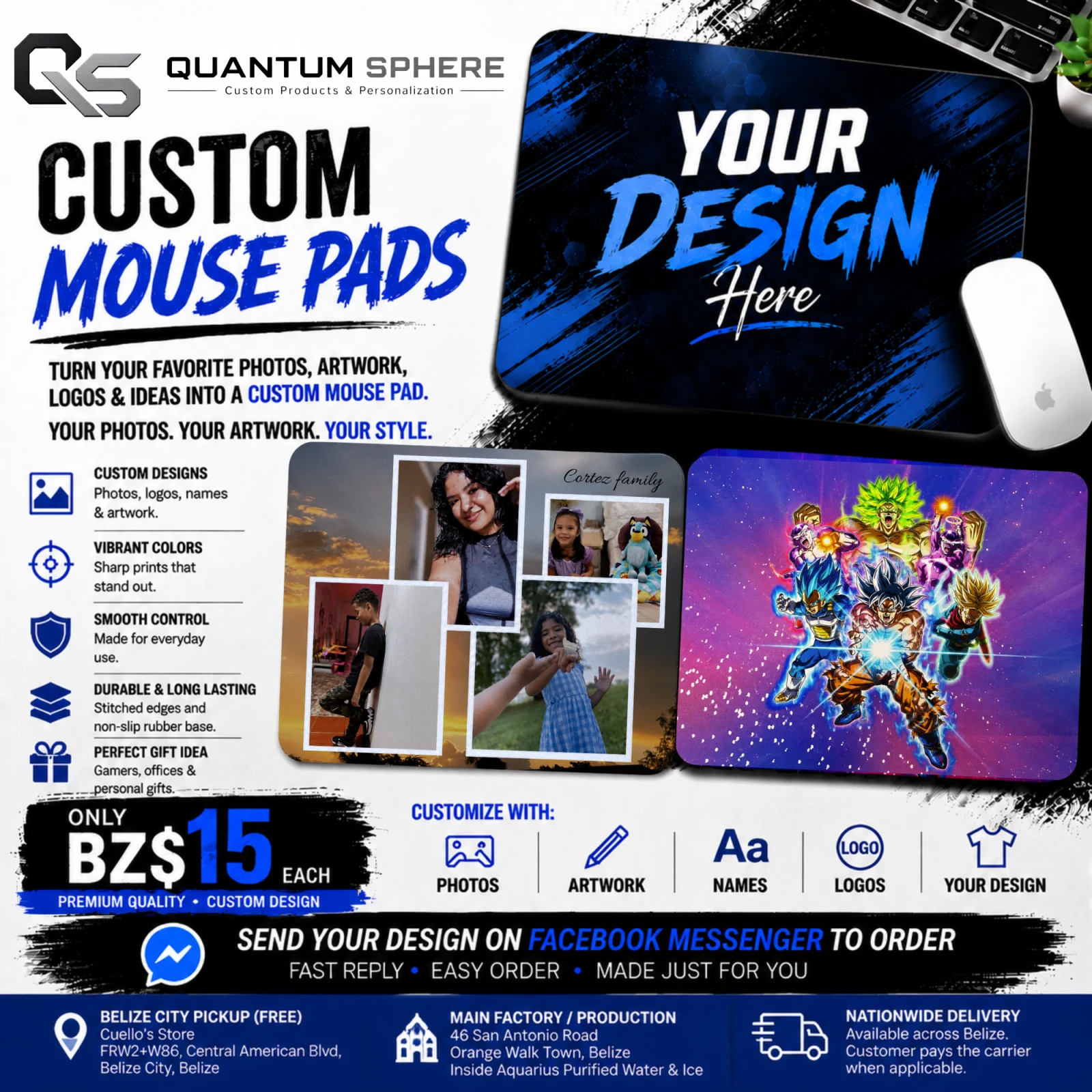 Custom Mouse Pads by Quantum Sphere