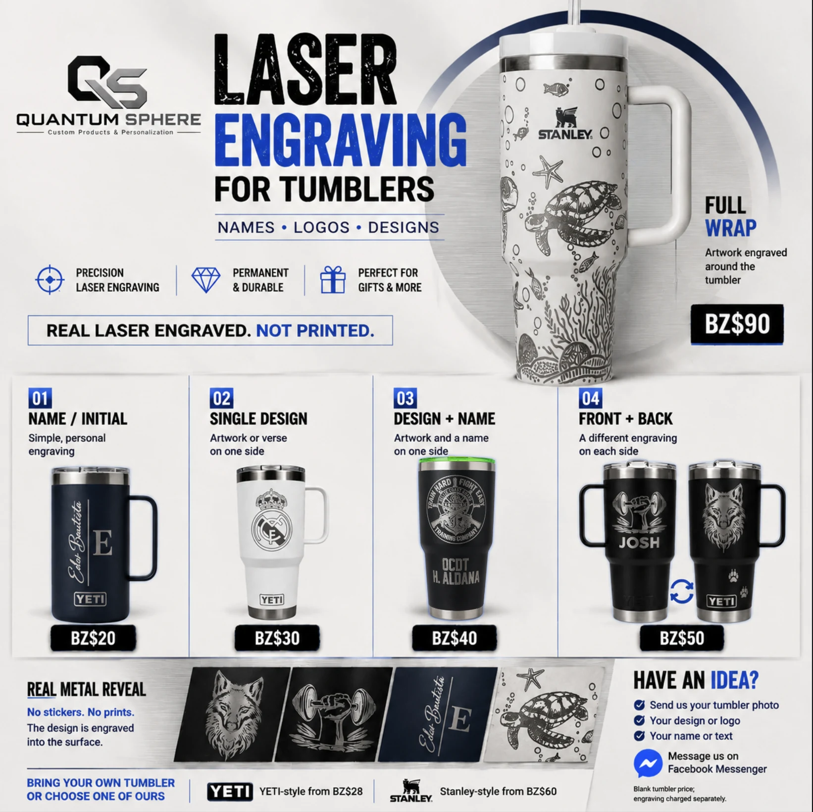 Laser Engraving for Tumblers by Quantum Sphere